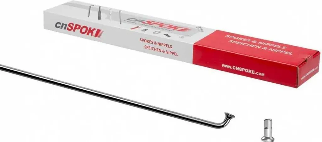 Cnspoke Rayons Inox 2mm avec Embouts - Kit de 100 Rayons 260mm Argent