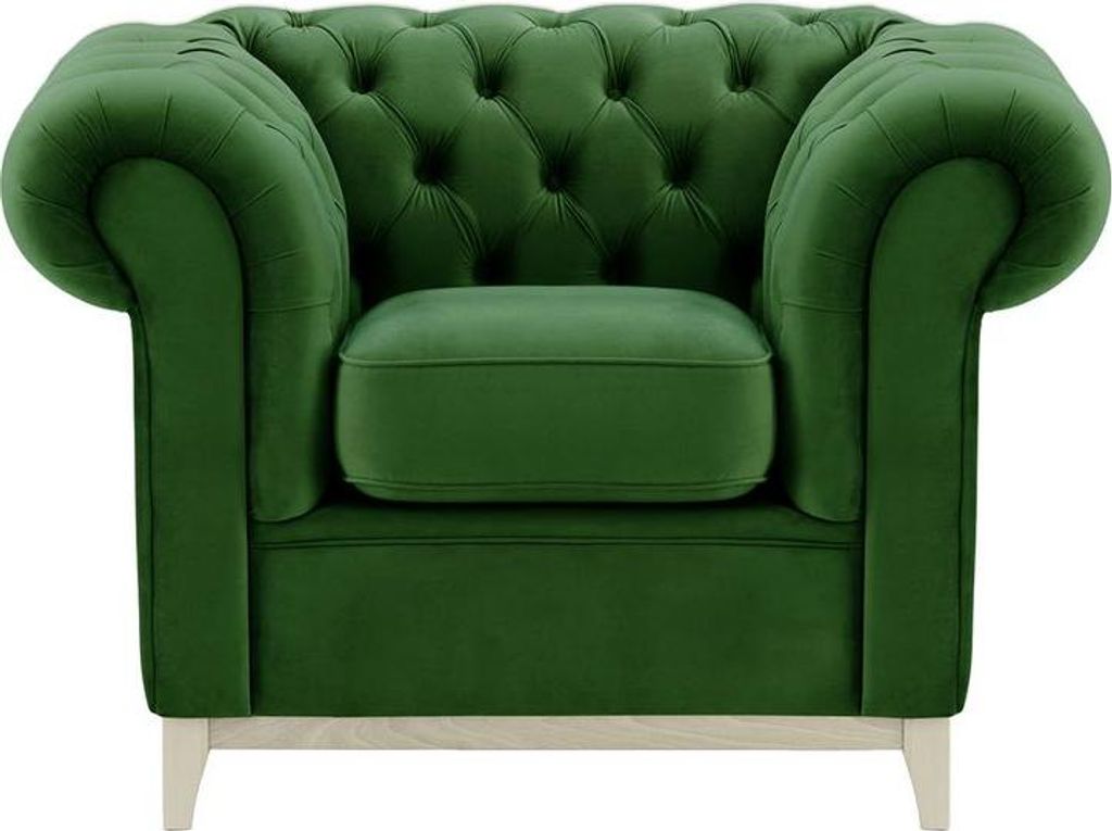 Sessel Chesterfield Wood-Velluto 10-white