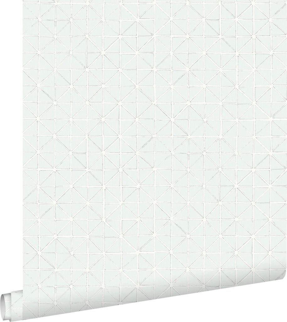 ESTAhome Tapete geometrische Formen Hellgrün 53 cm x 10.05 m