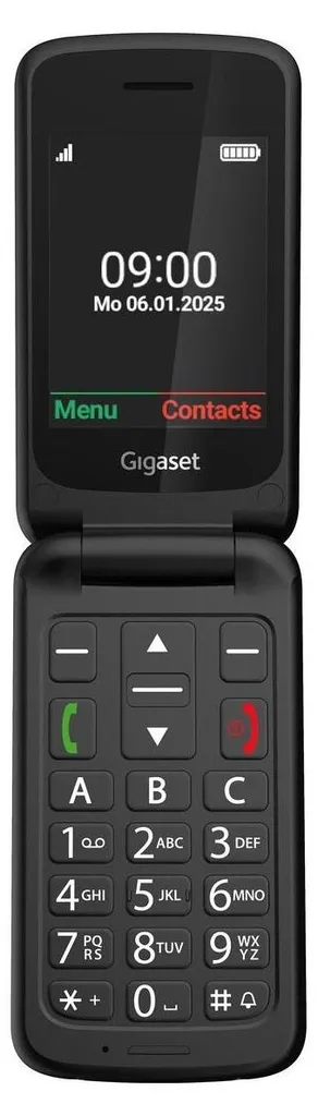 Téléphone portable noir GL 595 Geemarc avec grand écran et SOS