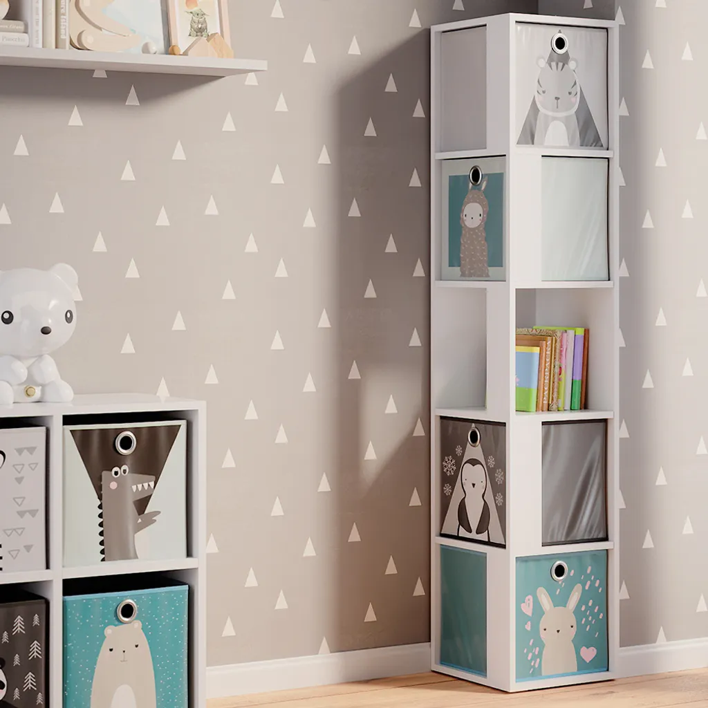 Bibliothèque Enfant Vicco Lio : Solution de Rangement Verticale Blanche 162cm - 5