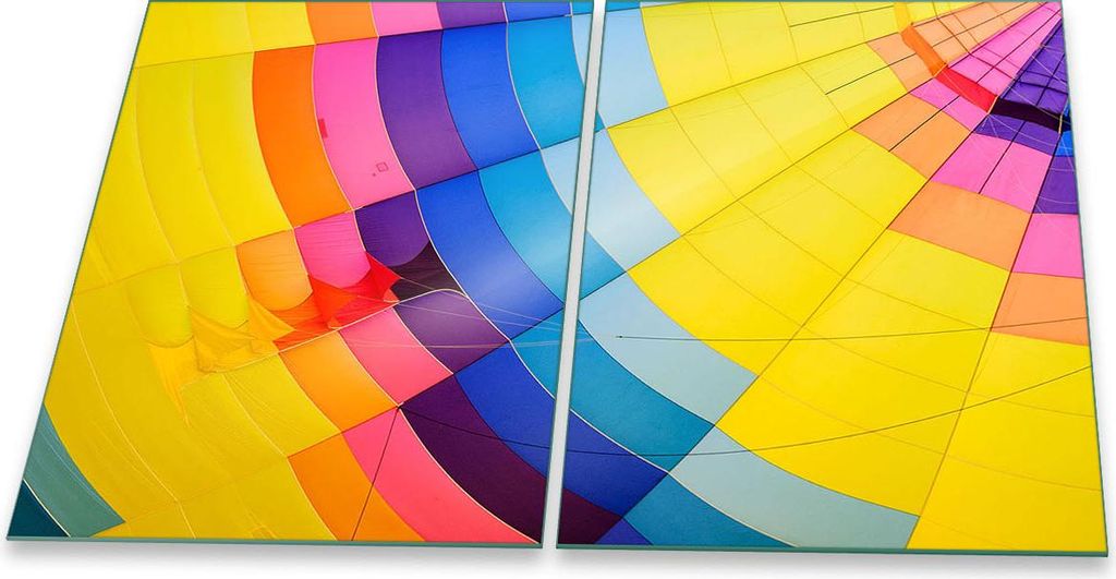 Herdabdeckplatte Glaskeramik 2-Teilig 2x40x52 Abstrakt Bunt Abdeckung Spritzschutz