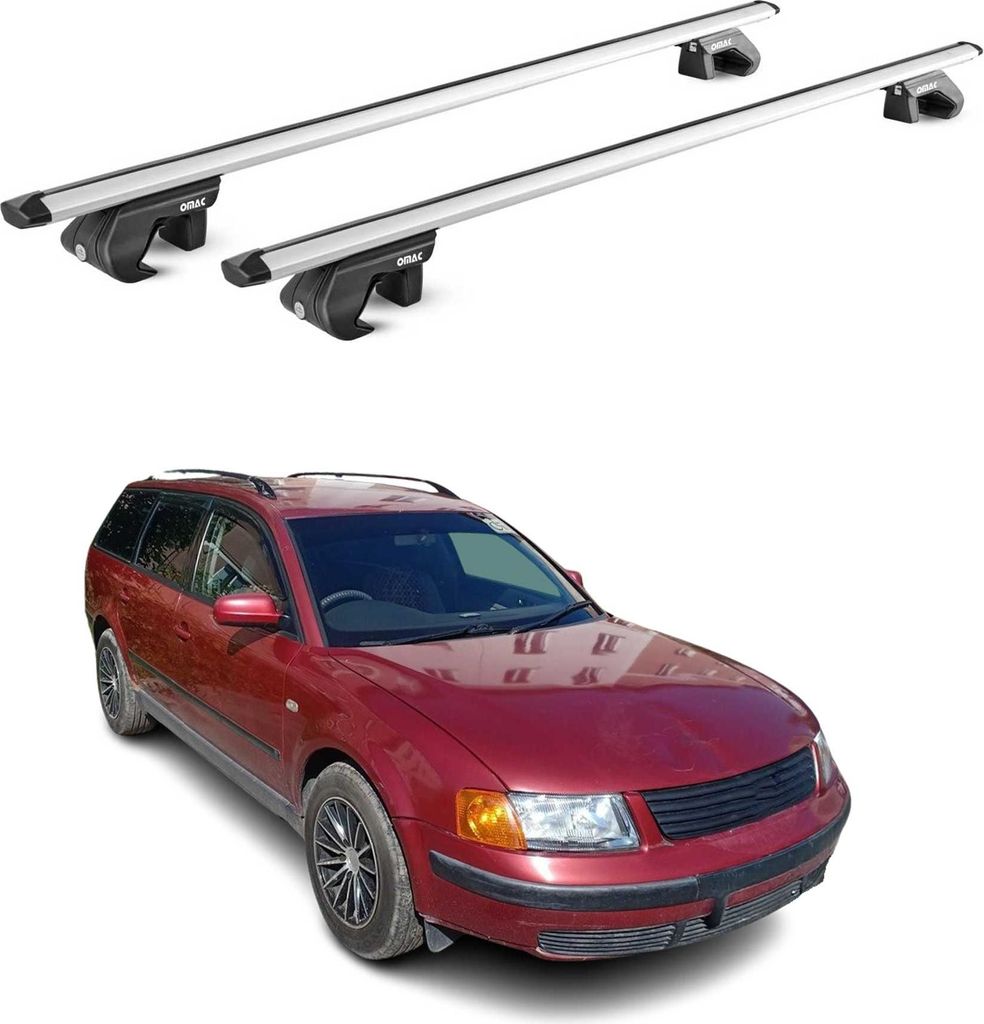 Dachträger Grundtäger für VW Passat B5 Kombi 2000-2005 5 tür 90kg Alu Silber ABE