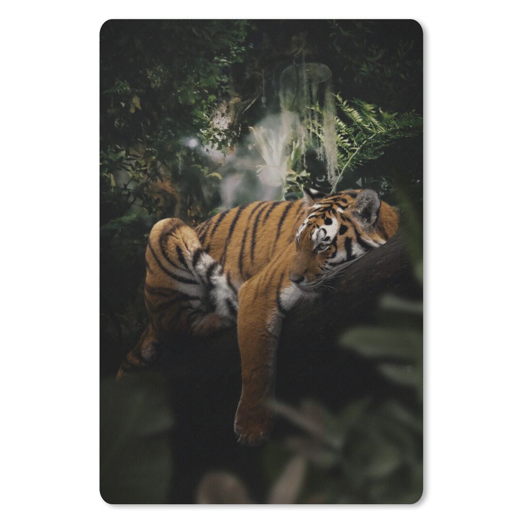 MuchoWow Mauspad Mousepad Tiger - Dschungel - Baum 18x27 cm - Mousepads - Maus Mat - Pad - Mausunterlage