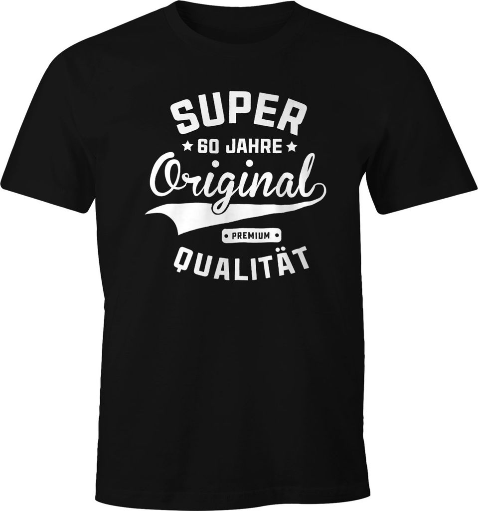 Herren T-Shirt Geburtstag Geschenk Super Original Fun-Shirt Moonworks 60 - schwarz XXL