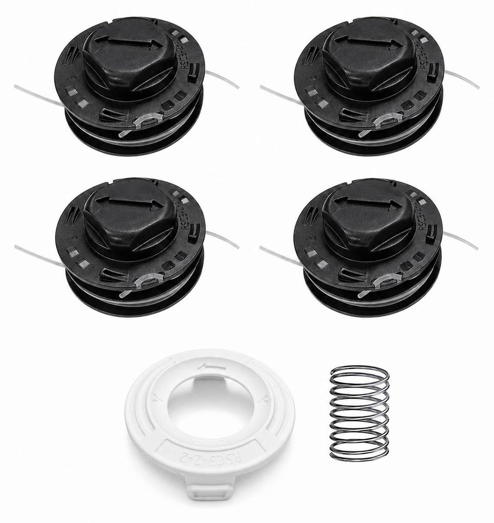 INF Trimmerkopf Set - 4 Spulen + 1 Deckel + 1 Feder für Produktbild 
