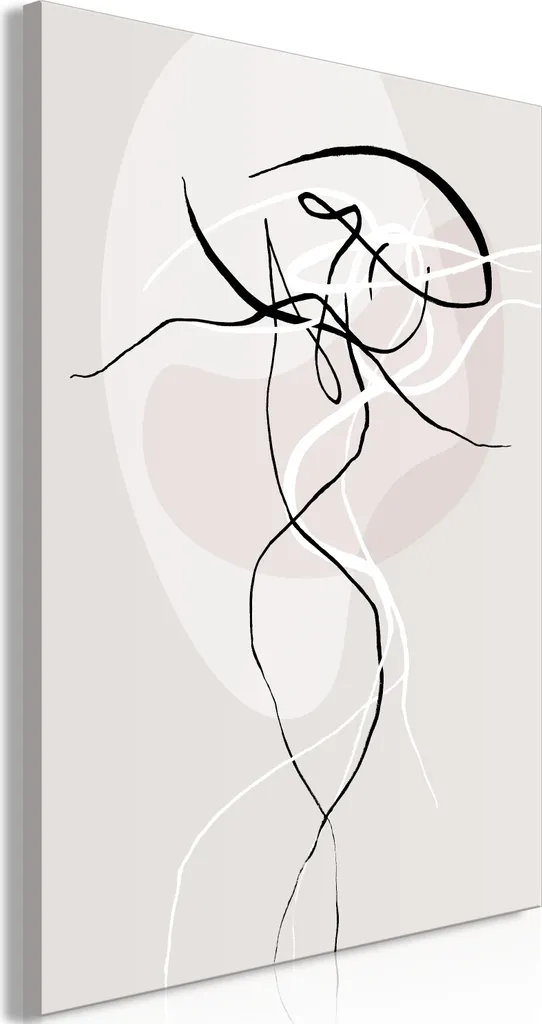 Decorazione Parete Energia Beige 80x120 - Quadro Astratto Tela Canvas