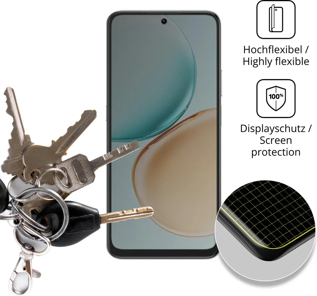 Dipos 2X Pellicole Protettive Crystalclear Per Huawei Honor 7C: Protezione HD Invisibile, Made In Germany - 2