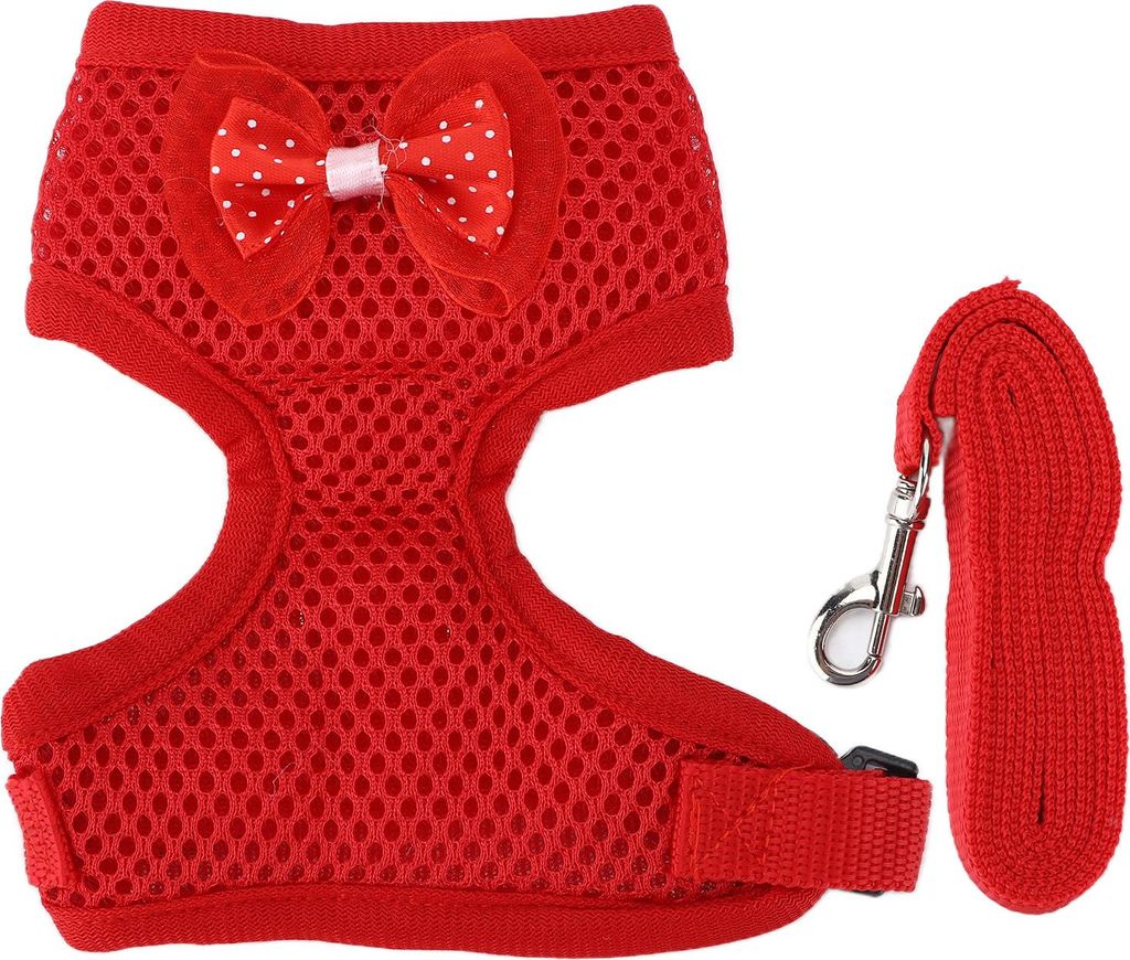 Verstellbarer Hühnchengabeless und Leine bequeme atmungsaktive Haustierweste für Roosters rot