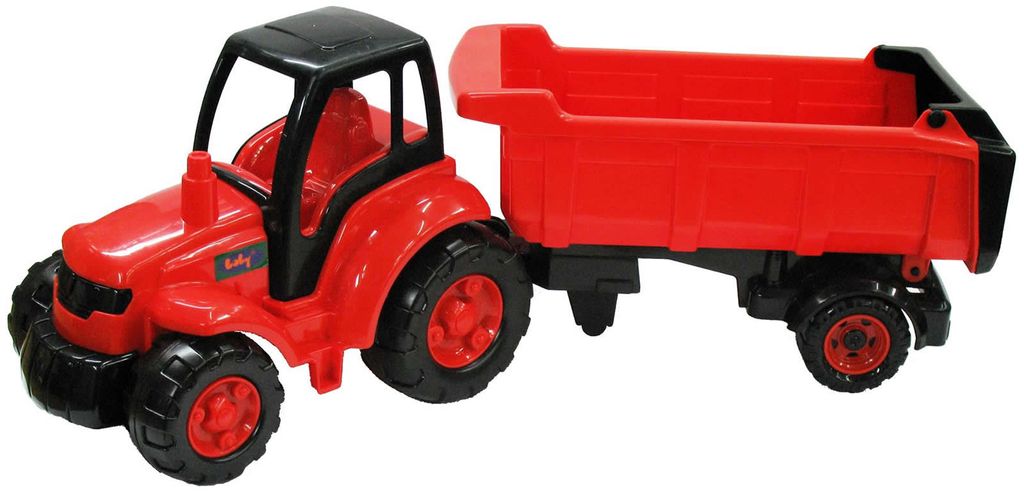 Polesie Traktor Champion mit Kippanhänger Kippfunktion Kipper