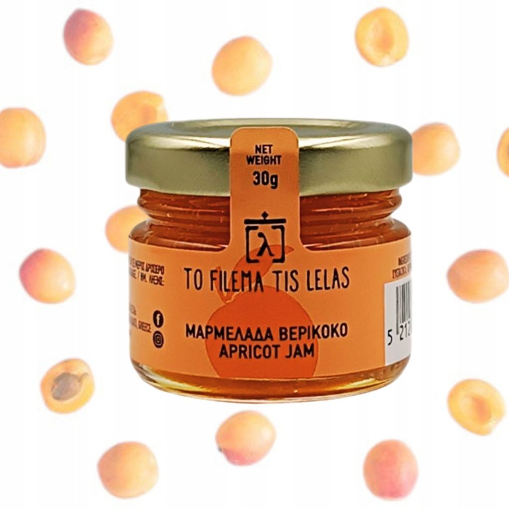 To Filema Tis Lelas Aprikosenmarmelade 80 % Fruchtanteil 30 g im Glas