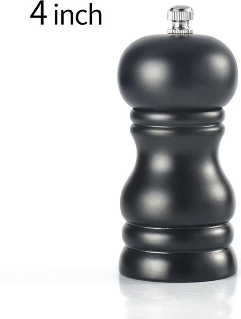 Zoll manuelle Pfeffermühle aus Massivholz, Gewürzflasche mit schwarzem Pfeffer, Pfeffermühle aus Stachelasche mit PolyurethanLackierung