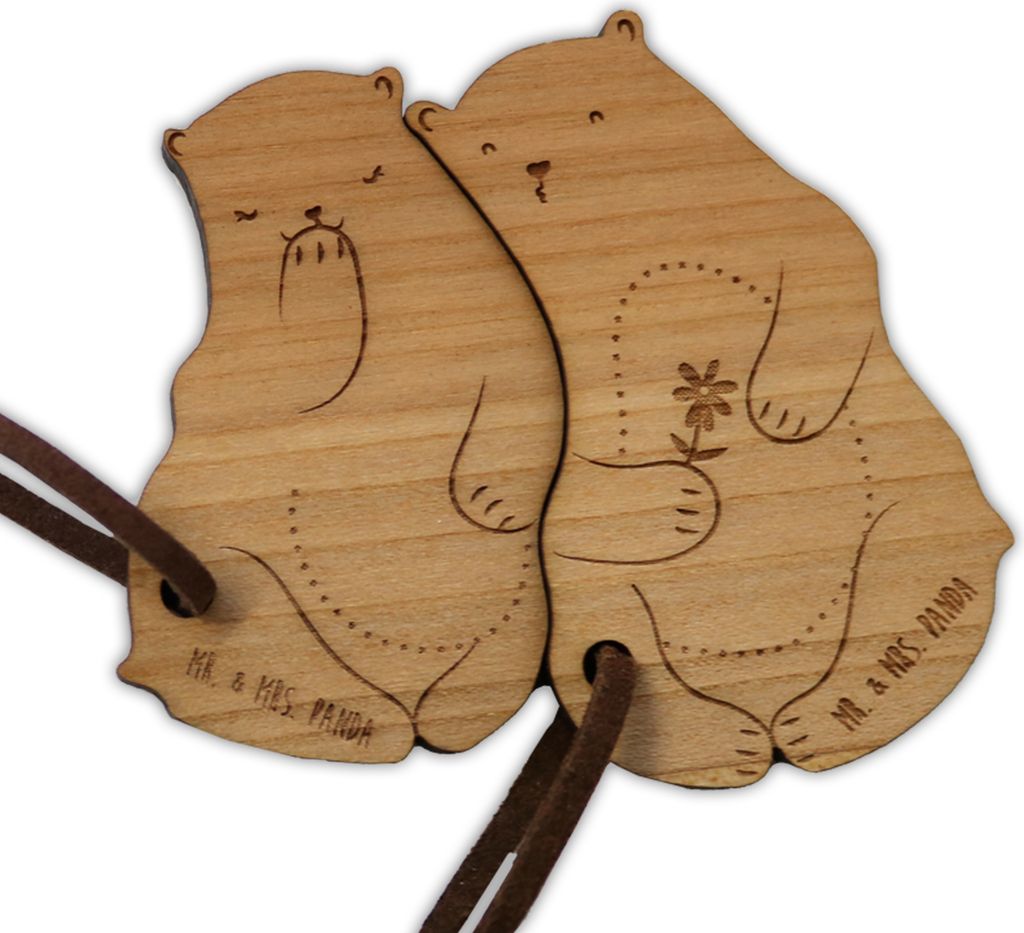 Mr. & Mrs. Panda Partner Schlüsselanhänger Bären Paar - Geschenk, Freundin, Bär, Freund, Liebes, Hochzeit, Liebe, Pärchen