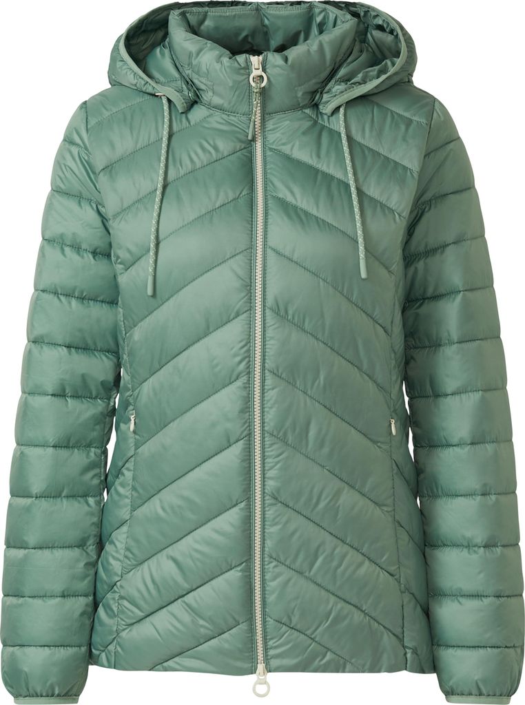 s.Oliver gesteppte Outdoor-Jacke Slim Fit mit abnehmbarer Kapuze, leichter Polsterung und Zwei-Wege-Reißverschluss