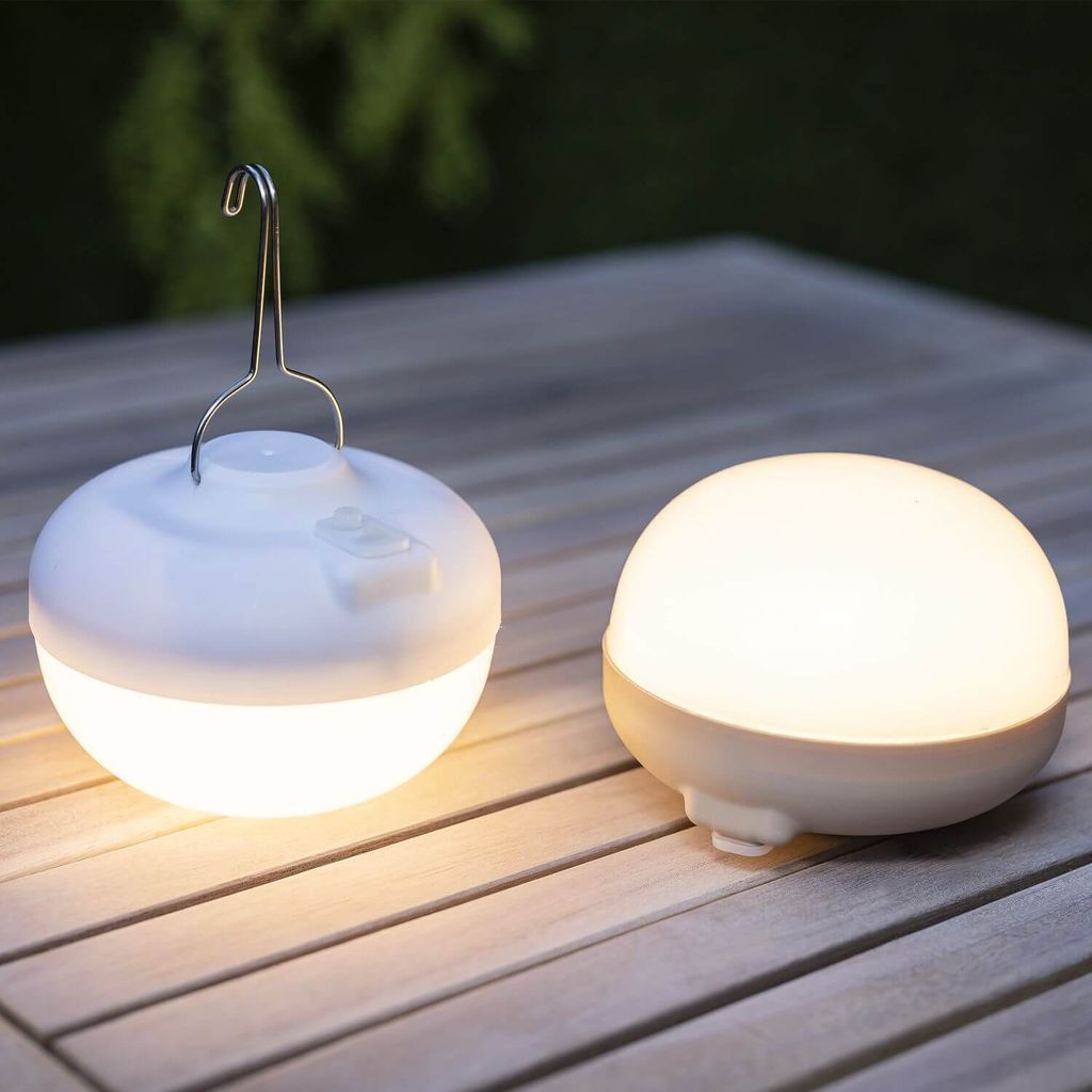 New Garden CHERRY BULB BATTERY Solar&Recharge,white,warm light