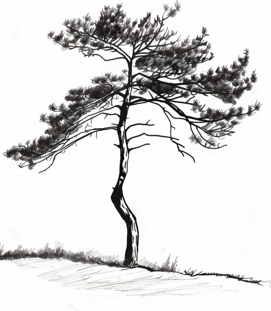 Plakat 53x81cm Einsame Kiefer