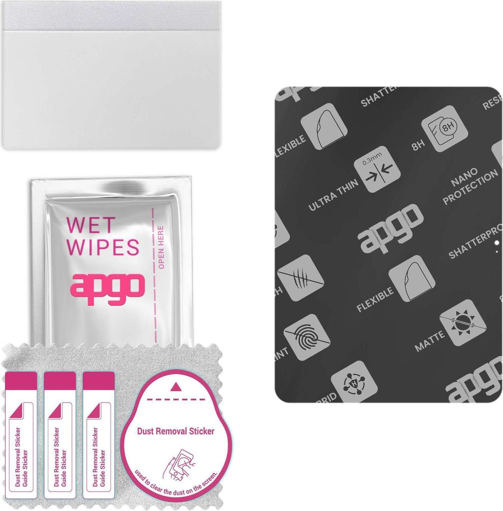 apgo Hybrid Schutzglas, Matt, kompatibel mit Apple iPad 2022, Flexible Nano Glass, toller Ersatz für Hartglas, kratzfester Displayschutzglas, Disp...