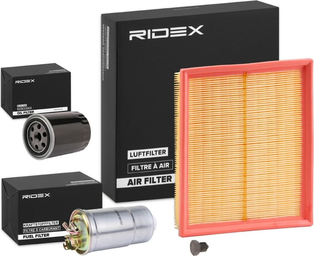 RIDEX Filterset Inspektionspaket Filtersatz für VW PASSAT Variant (3B5) PASSAT (3B2) für AUDI A4 Limousine (8D2, B5) A4 Avant (8D5, B5)