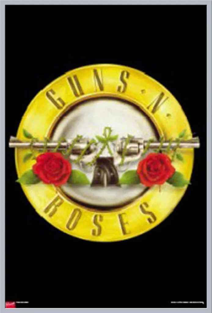 Affiche Guns N' Roses Encadrée : Protection Acrylique et Cadre Argenté