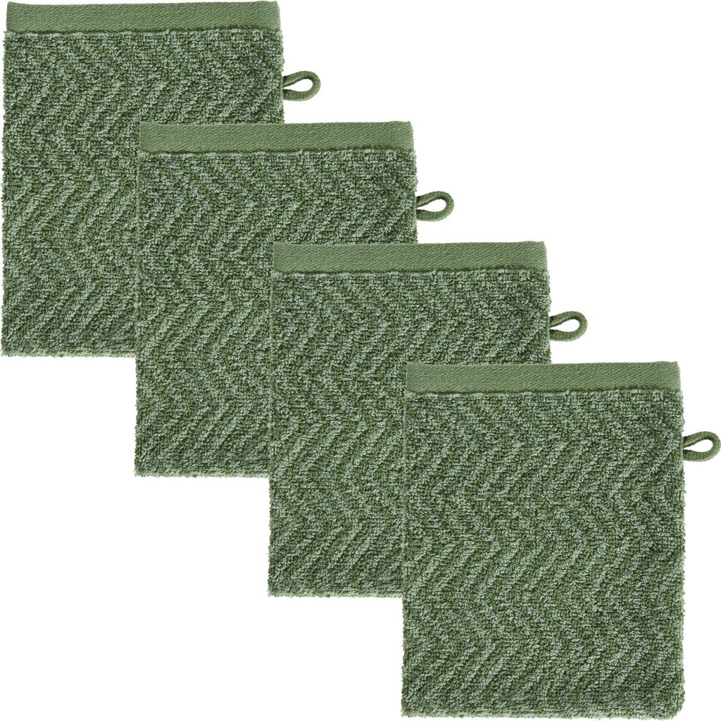REDBEST Waschhandschuh Palmdale" 4er-Pack grün 16x21 cm"