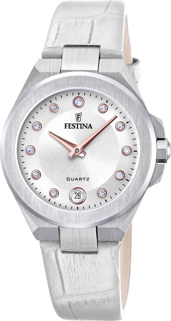 Festina Mademoiselle F20701/1: Orologio Bianco da Donna con Brillanti