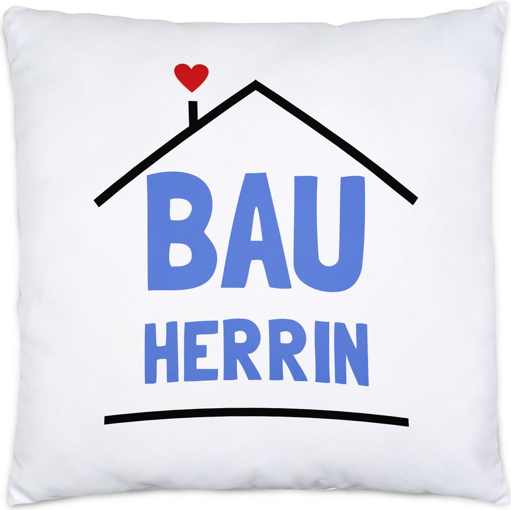 Bauherrin Kissen Hausbau Richtfest Häuslebauer Geschenk Produktbild 