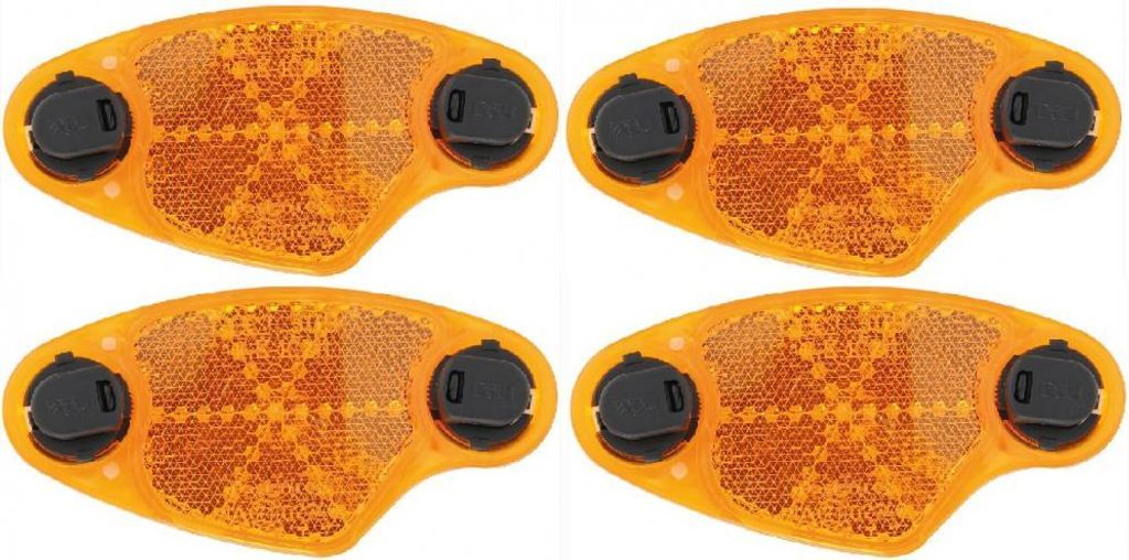 Busch & Müller Speichenreflektoren 309V, 4 Stück, unverlierbar, orange, 97 mm...