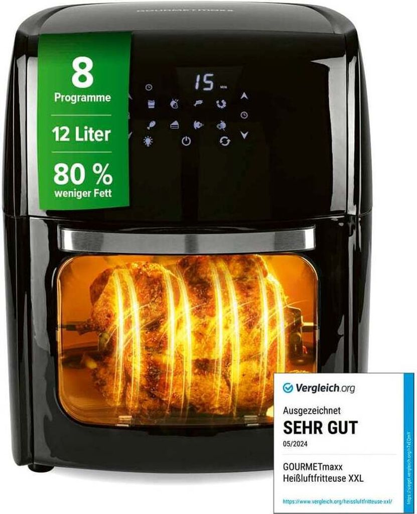GOURMETmaxx XXL Heißluftfritteuse 12 Liter Fritteuse Produktbild 1