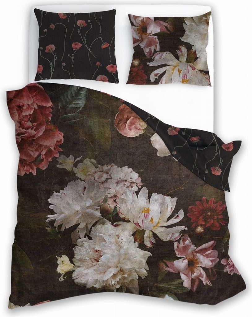 Satinbettwäsche 160x200 Digitaldruck Nobile Flowers