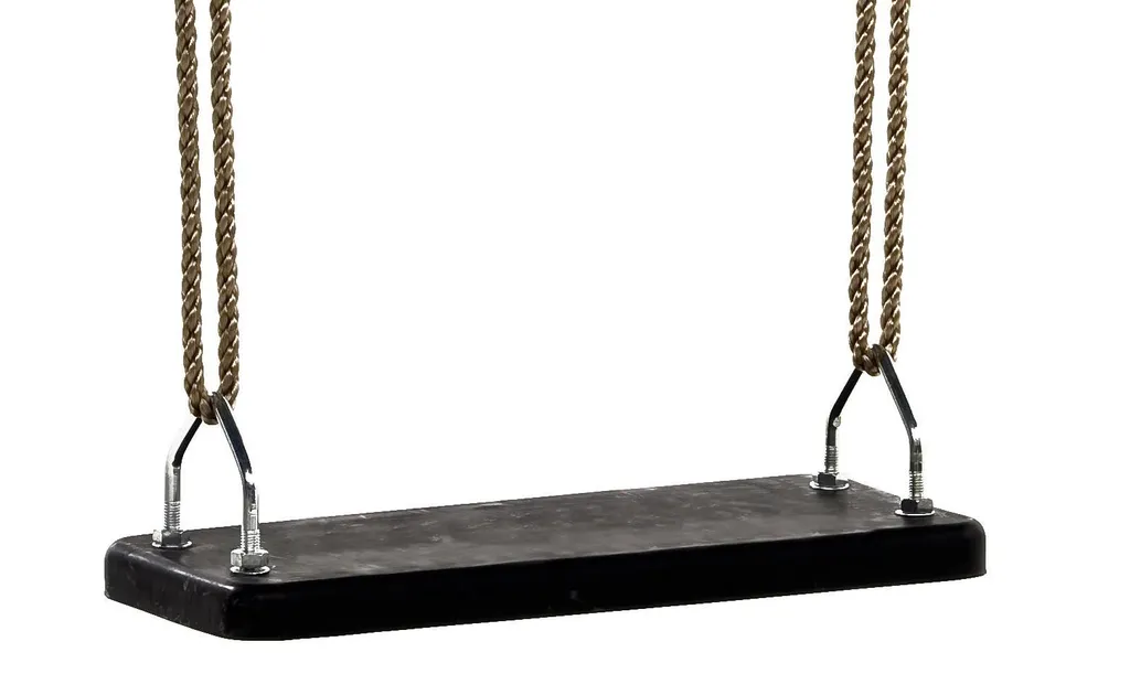 Balançoire sécurisée EN71 avec assise caoutchouc et armature en acier
