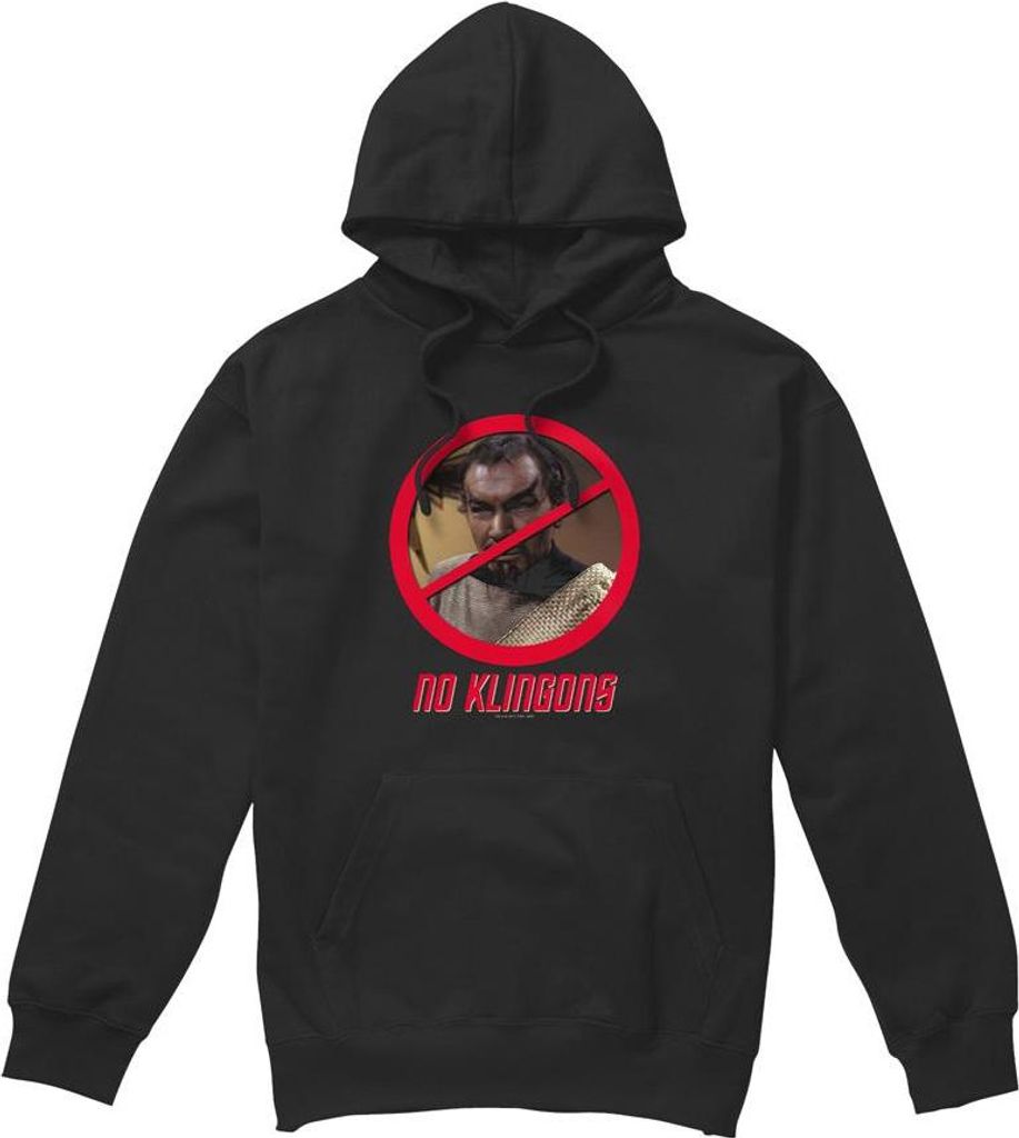 Star Trek - "No Klingons" Kapuzenpullover für Herren TV8081 (L) (Schwarz)
