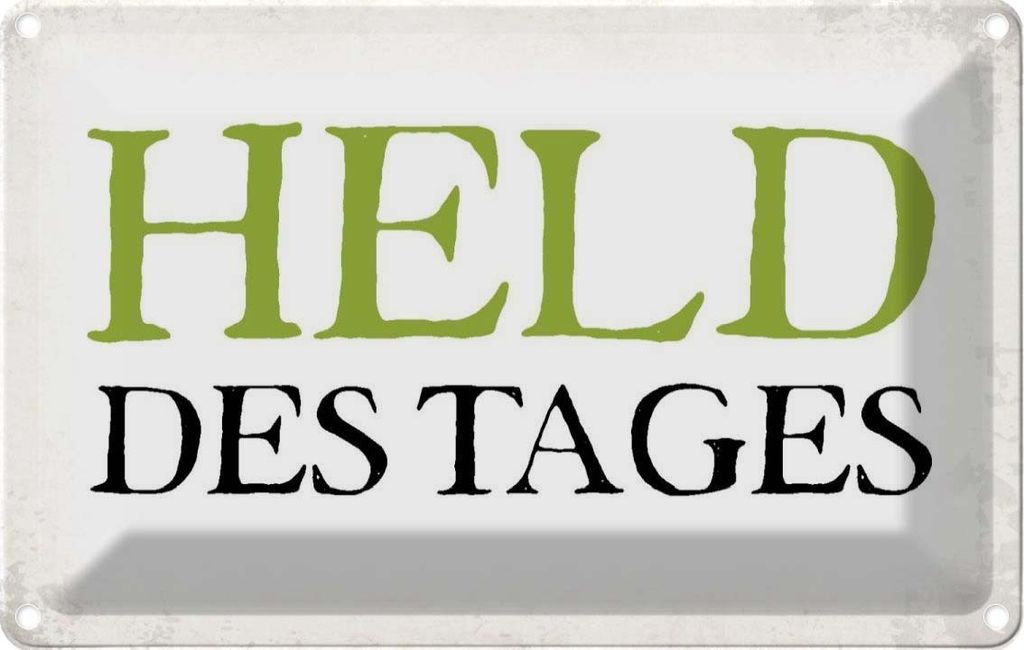 vianmo Blechschild 20x30 cm Held des Tages Dekoration Spruch Zitat