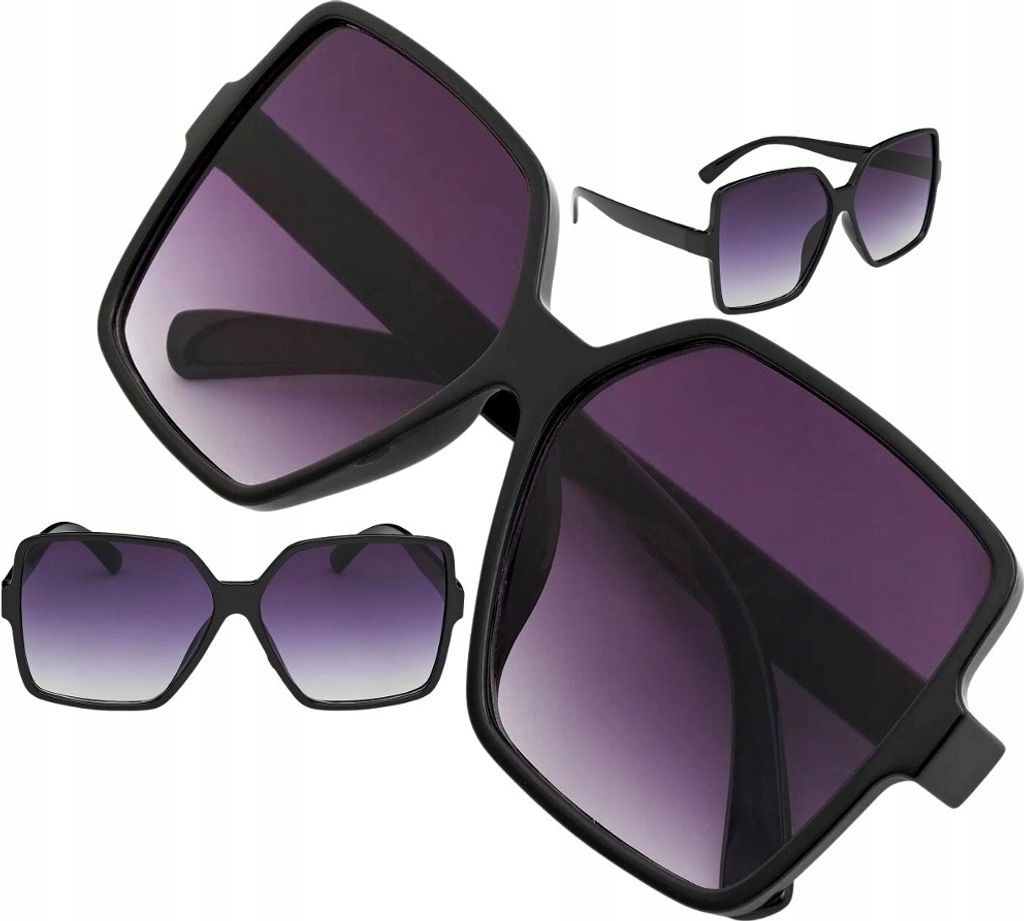 Übergröße Damen-Sonnenbrillen - Sommer-Styling - Schutz vor UV-Strahlen - - Hochwertiges Design - O47 Modell - Schwarze Tönung