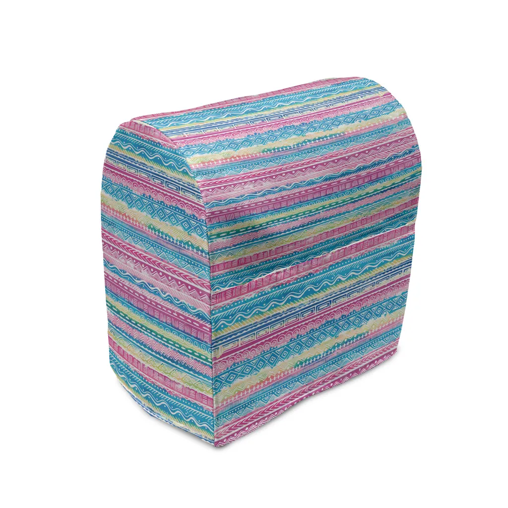 Housse de Protection Mixeur avec Poches Rangement Motif Aztèque Pastel