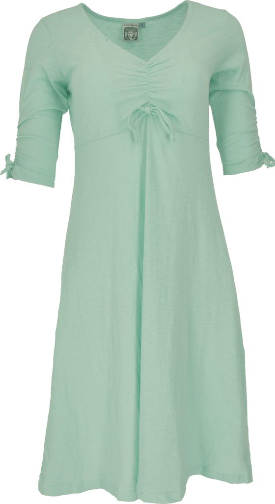 Midikleid aus Baumwolle, Basic Kleid Organic - Seagreen, Damen, Grün, Baumwolle(Bio), Größe: S