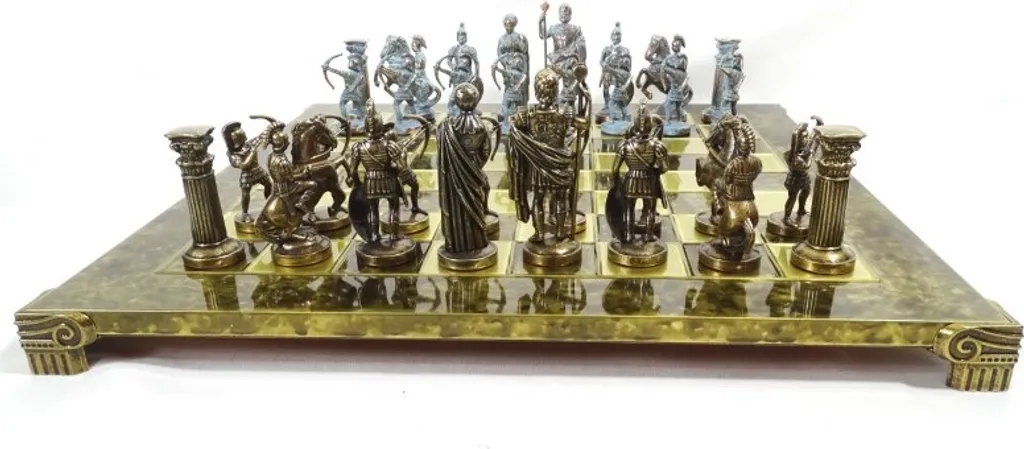 Jeu d'échecs Archers en laiton Exclusive S10BBRO - Plateau 44x44cm