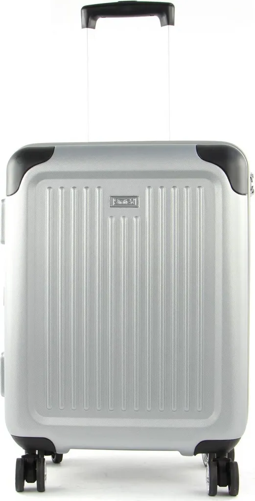 Trolley Stratic Stripe 45cm Argenté - Finis les Bagages Cabine Refusés