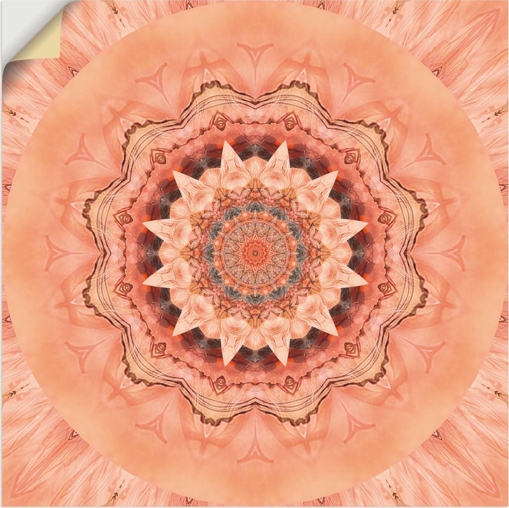 ARTland Wandbild, selbstklebend Mandala Barmherzigkeit Größe: 100x100 cm