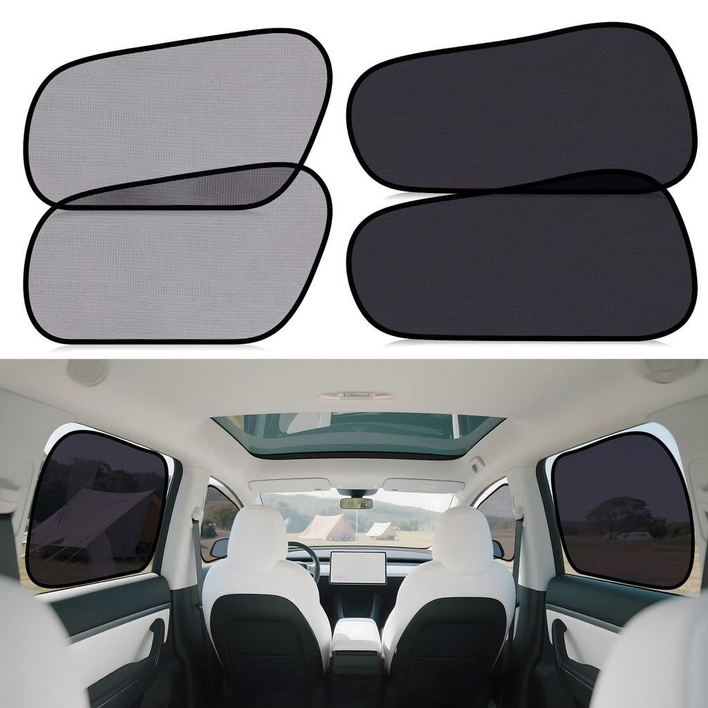 Tönende UV-Sonnenschutzblenden für die Fenster von Tesla Model Y 2021–2025