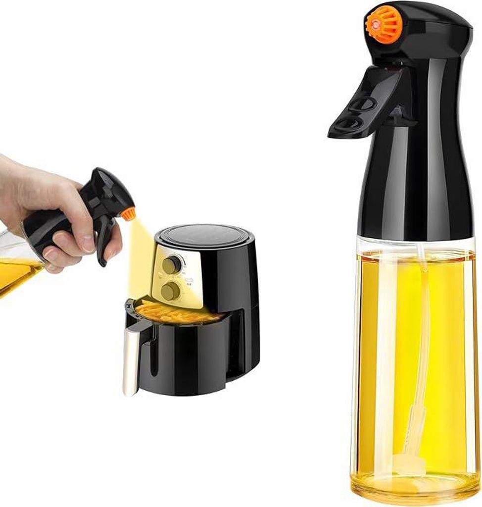 Öl Sprayer Zerstäuber, Ölsprüher, Öl Sprühflasche, Öl Sprayer Zerstäuber, Öl- und Essigspender Flasche mit Backpinsel