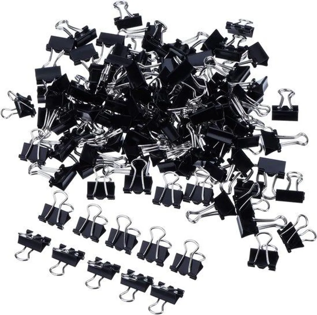 Petites Pinces Métal Résistantes - 120 Clips Noirs Haute Performance