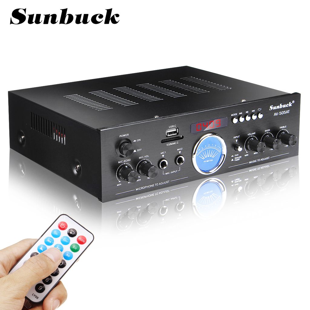 Sunbuck 2000W HiFi Verstärker bluetooth Vollverstärker Amplifier Digital FM 