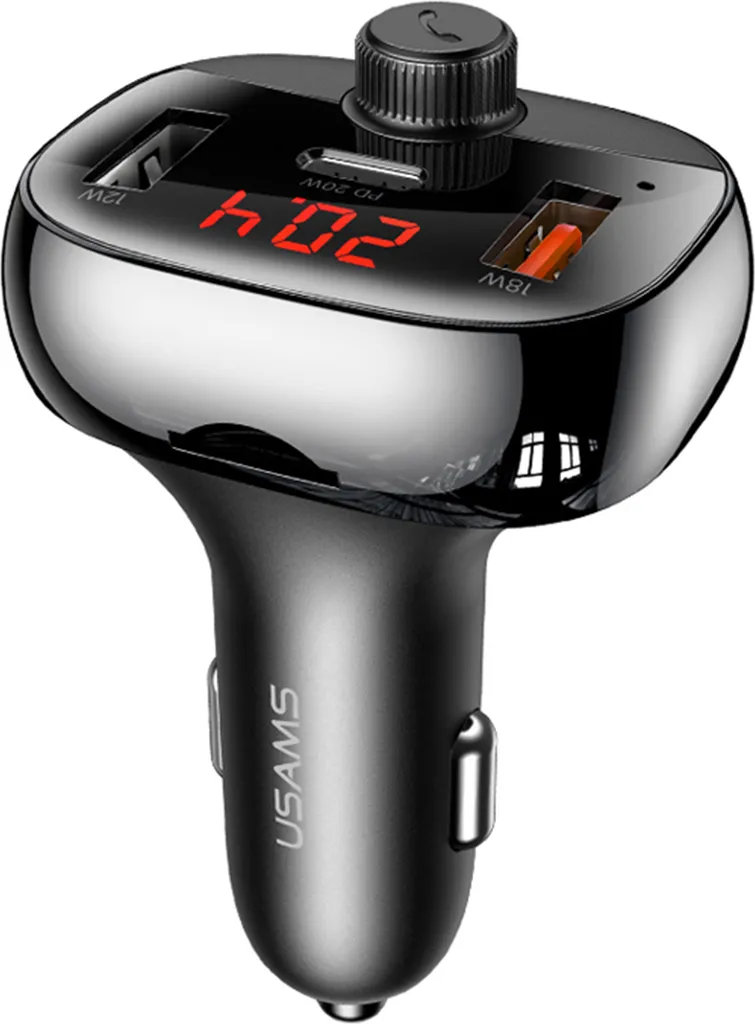 Transmetteur FM Bluetooth et Chargeur Voiture 50W Double USB-C Eko Noir