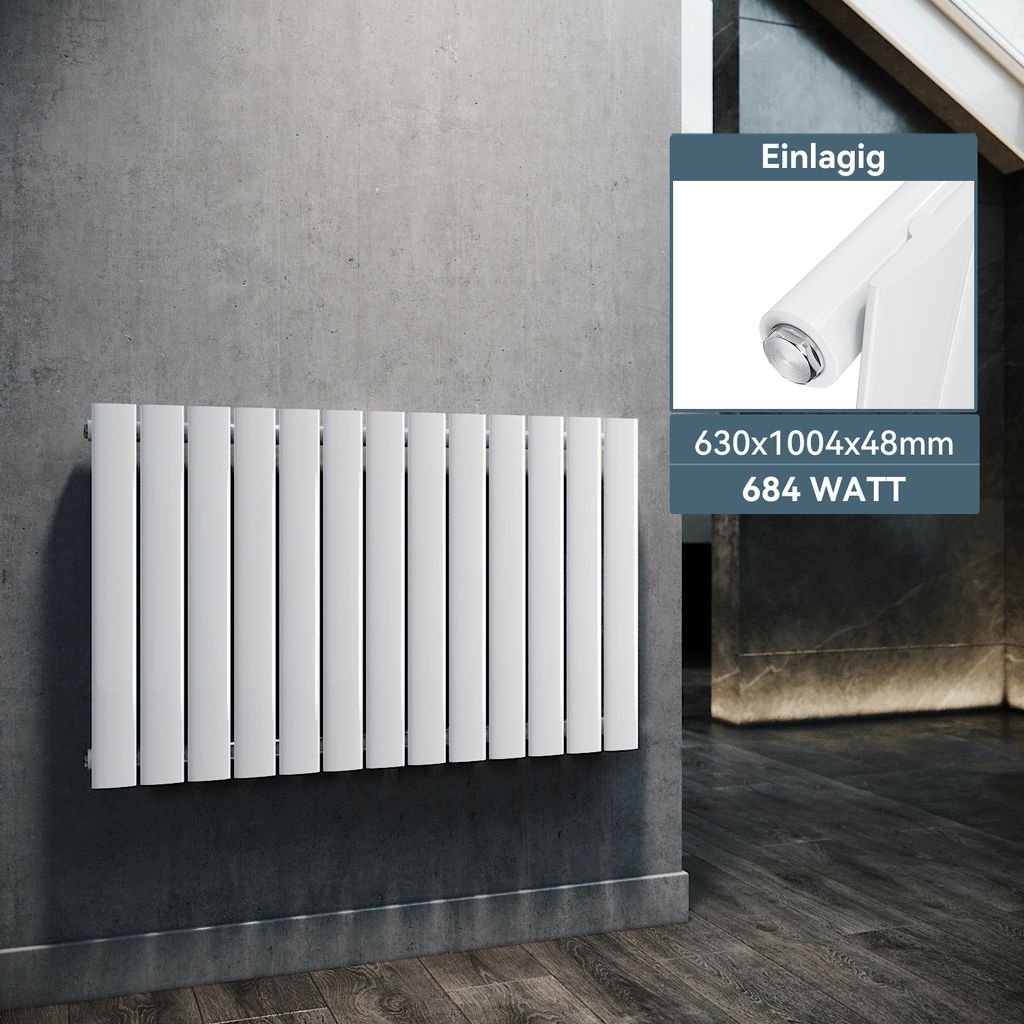 SONNI 630×1004mm Biały Jednowarstwowy grzejnik płytowy Zdjęcie produktu 