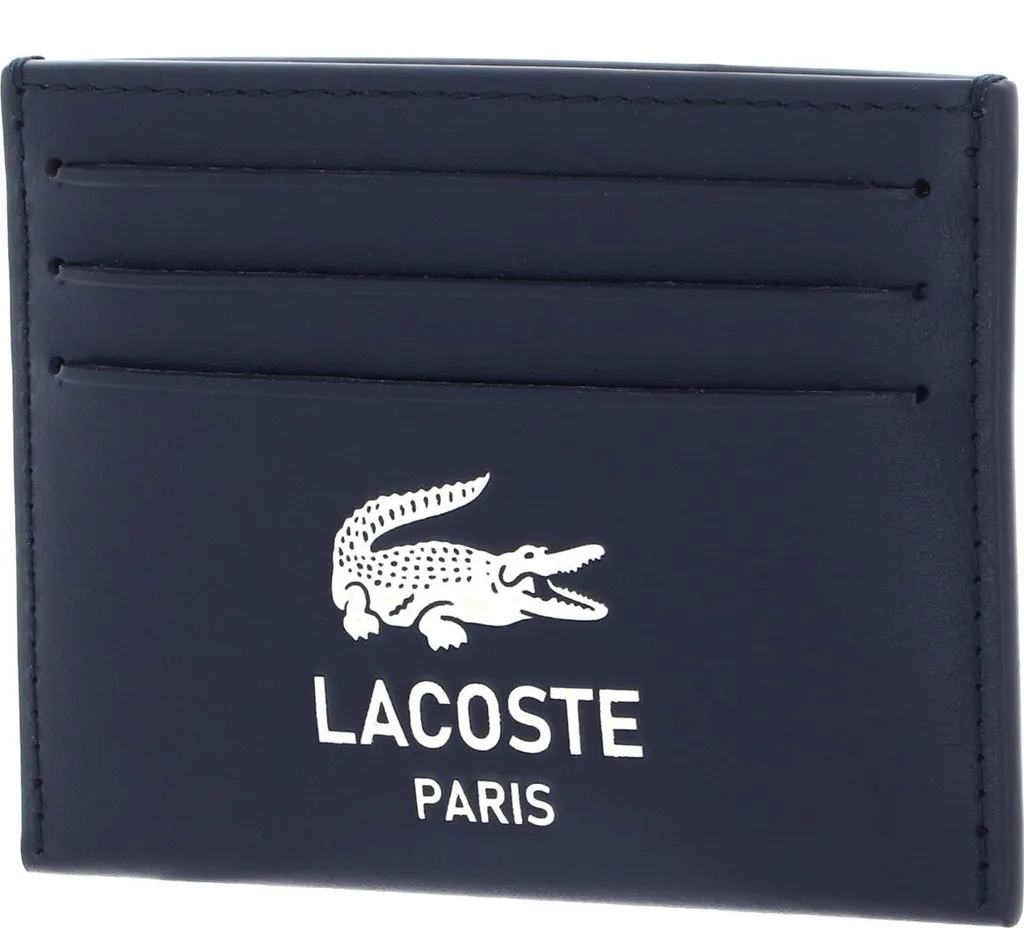 Petit Porte-cartes Lacoste Cuir Paris Marine pour Homme Actif et Urbain