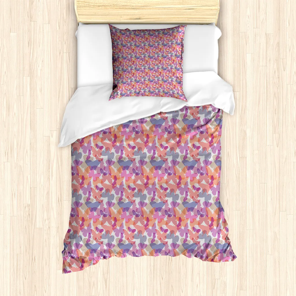 Set Letto ABAKUHAUS 135x200 Microfibra Anallergica Farfalle