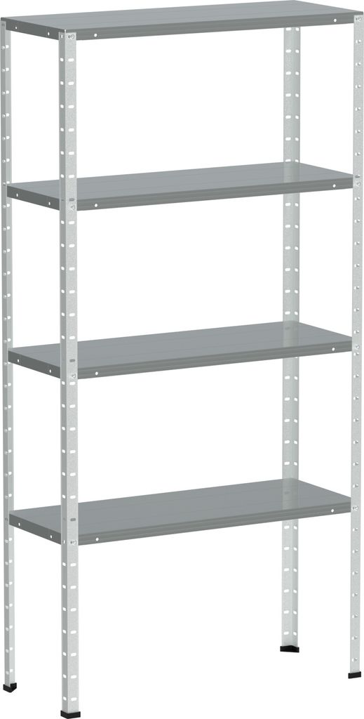 Metallregal, 150 x 75 x 30 cm, 4 Regalböden, weiß
