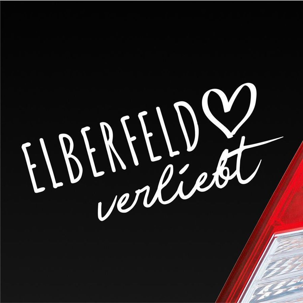 Auto Aufkleber Elberfeld verliebt Herz Stadt Heimat Liebe Produktbild 