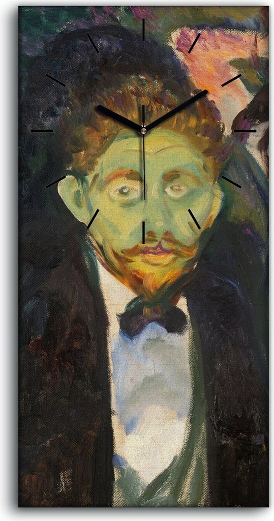 Leinwand Uhr Küche Wohnzimmer Bild Geräuschlos Kunstdruck 30x60 Eifersucht - schwarze Hände
