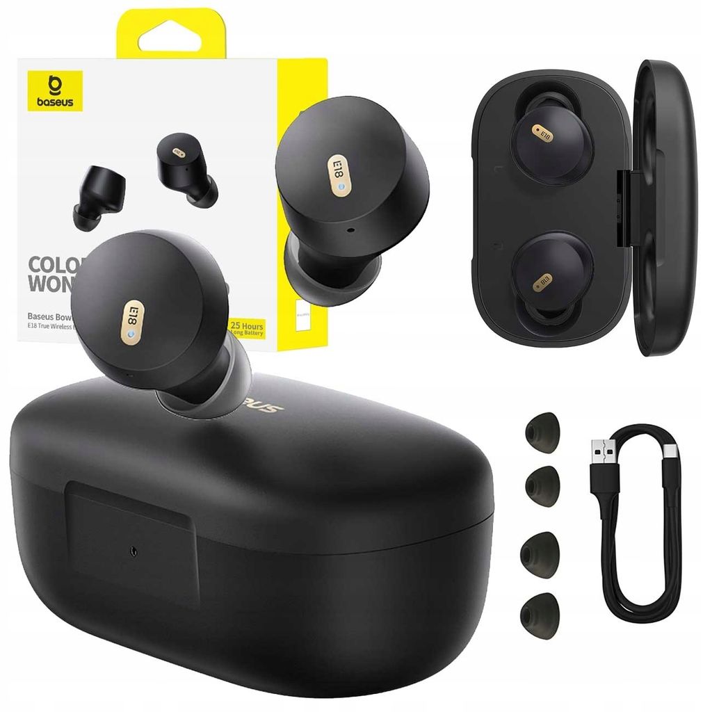 Baseus Bluetooth Kabellose In-Ear Kopfhörer 5.3 Schwarz Geräuschreduzierung